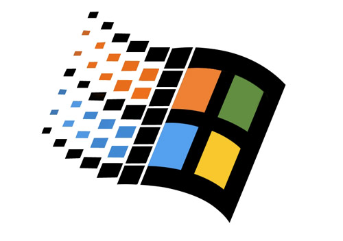 le logo windows version 98 a quarante deux carrés